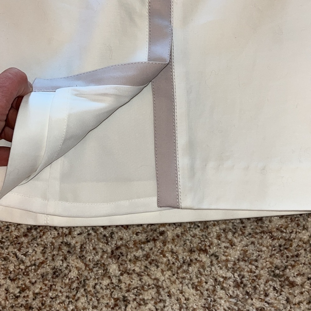 Elegant Rebecca Taylor, Strapless, White and Light Mauve/Purple Dress - Picture 4 of 8